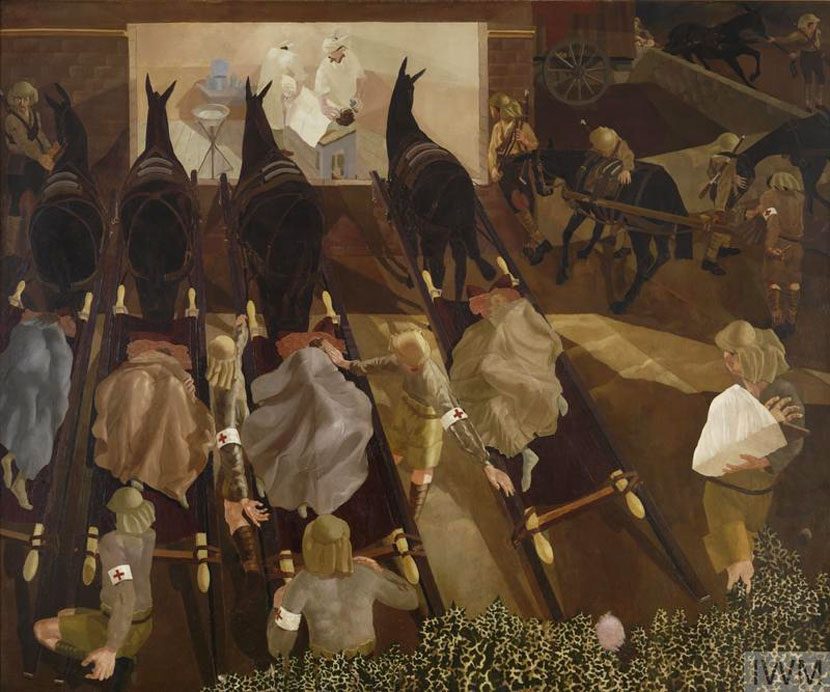 Travoys for Wounded Soldiers in Macedonia by Stanley Spencer 1916